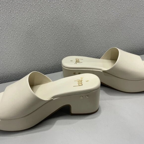 NEW BEEK Prinia Platform Heeled Sandals – Eggshell Size 6 – Leather, Han… - Picture 3 of 12